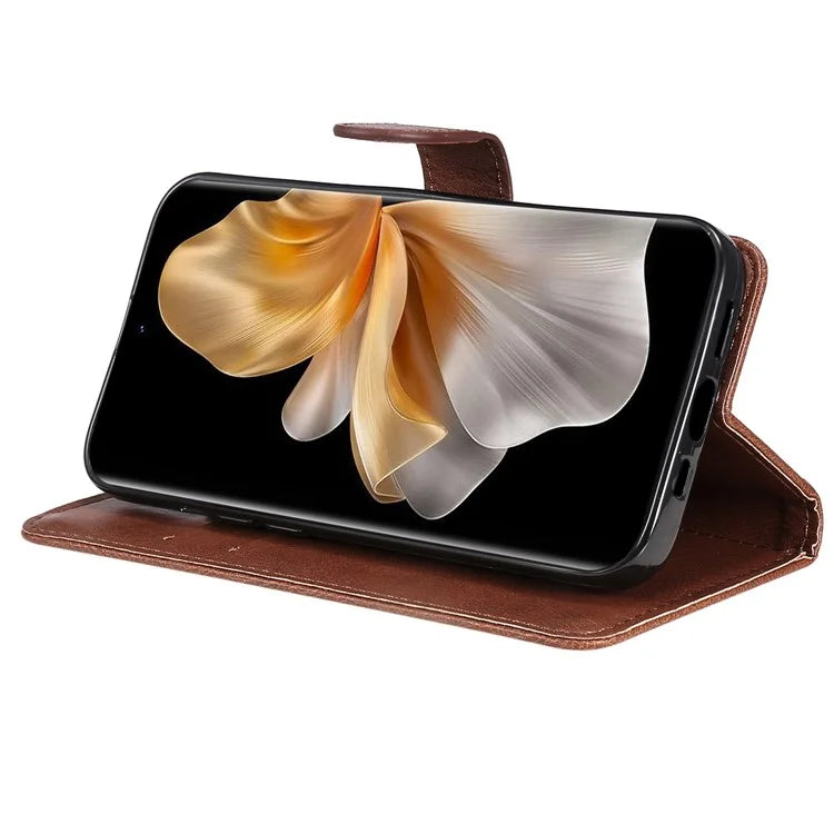 KT Leather Series-2 for vivo S18 5G Case Solid Color Leather Flip Phone Cover with Hand Strap