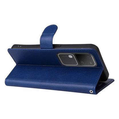 KT Leather Series-2 for vivo S18 5G Case Solid Color Leather Flip Phone Cover with Hand Strap