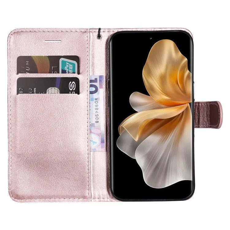 KT Leather Series-2 for vivo S18 5G Case Solid Color Leather Flip Phone Cover with Hand Strap