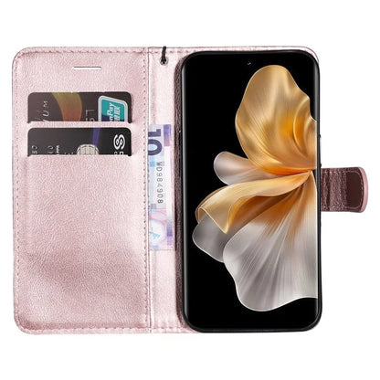 KT Leather Series-2 for vivo S18 5G Case Solid Color Leather Flip Phone Cover with Hand Strap