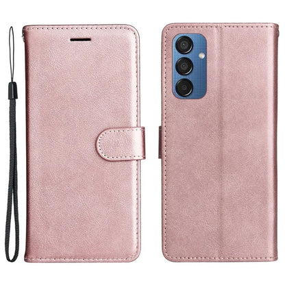 KT Leather Series-2 for Samsung Galaxy M15 5G Case Solid Color Leather Folio Phone Cover