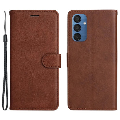 KT Leather Series-2 for Samsung Galaxy M15 5G Case Solid Color Leather Folio Phone Cover
