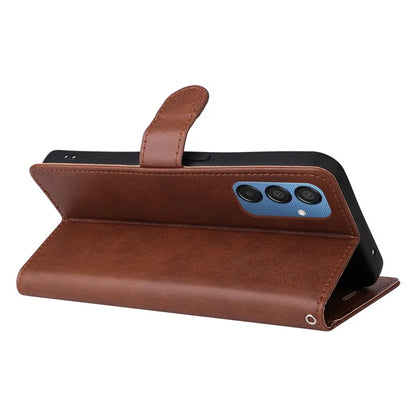 KT Leather Series-2 for Samsung Galaxy M15 5G Case Solid Color Leather Folio Phone Cover