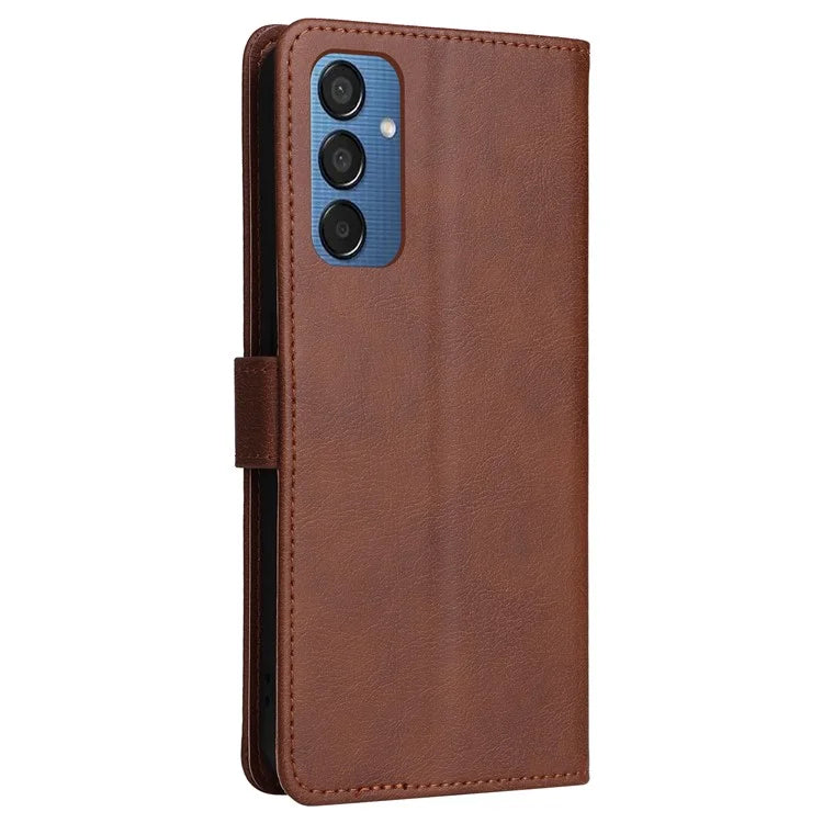 KT Leather Series-2 for Samsung Galaxy M15 5G Case Solid Color Leather Folio Phone Cover