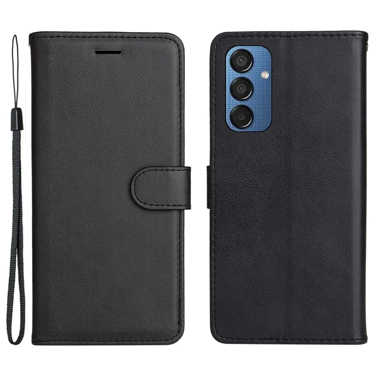 KT Leather Series-2 for Samsung Galaxy M15 5G Case Solid Color Leather Folio Phone Cover
