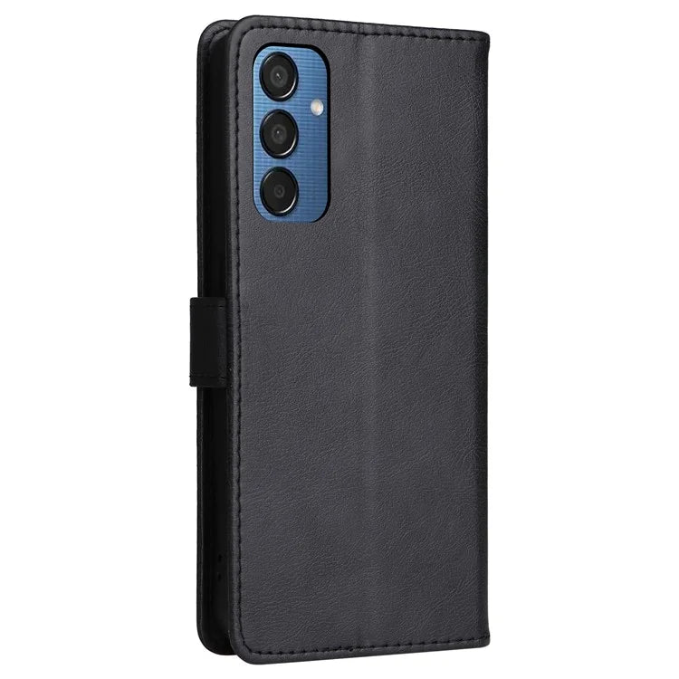KT Leather Series-2 for Samsung Galaxy M15 5G Case Solid Color Leather Folio Phone Cover