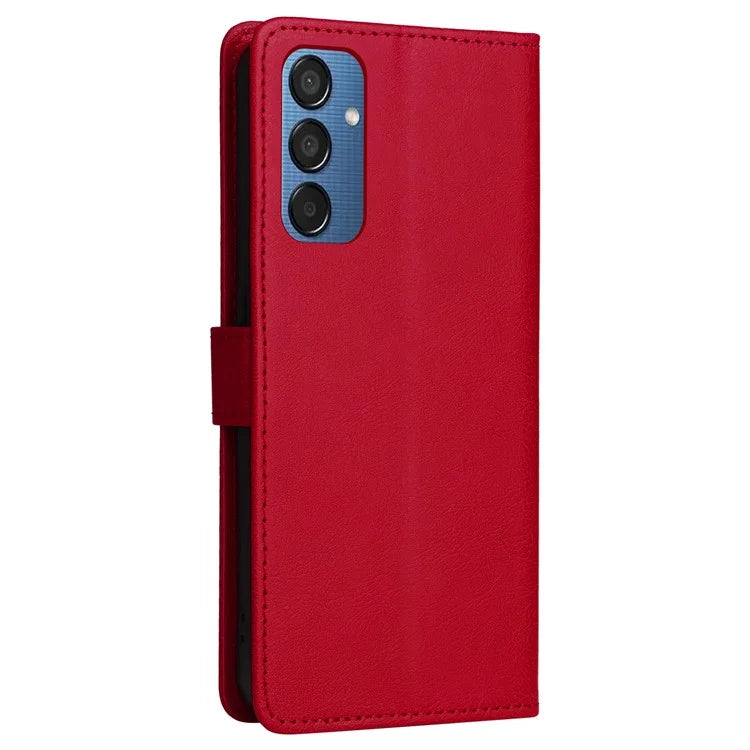 KT Leather Series-2 for Samsung Galaxy M15 5G Case Solid Color Leather Folio Phone Cover