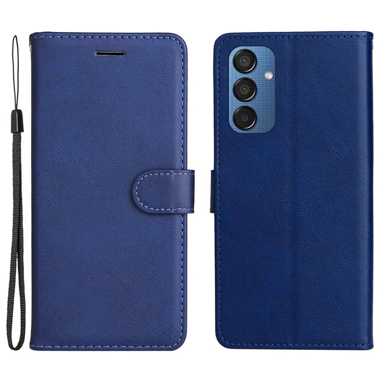 KT Leather Series-2 for Samsung Galaxy M15 5G Case Solid Color Leather Folio Phone Cover
