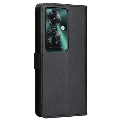 KT Leather Series-2 for Oppo Reno11 F 5G Case Solid Color Leather Wallet Flip Protective Phone Cover