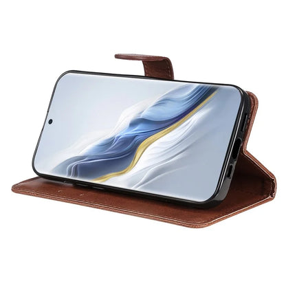 KT Leather Series-2 for Honor Magic6 5G Wallet Phone Case Solid Color Leather Flip Cover