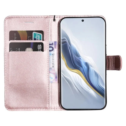 KT Leather Series-2 for Honor Magic6 5G Wallet Phone Case Solid Color Leather Flip Cover