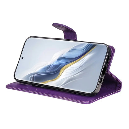 KT Leather Series-2 for Honor Magic6 5G Wallet Phone Case Solid Color Leather Flip Cover