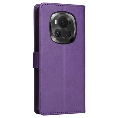 KT Leather Series-2 for Honor Magic6 5G Wallet Phone Case Solid Color Leather Flip Cover