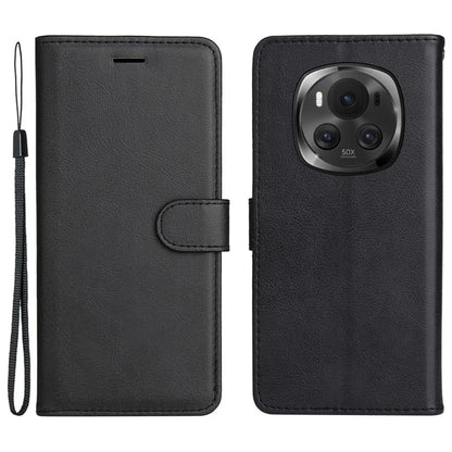 KT Leather Series-2 for Honor Magic6 5G Wallet Phone Case Solid Color Leather Flip Cover