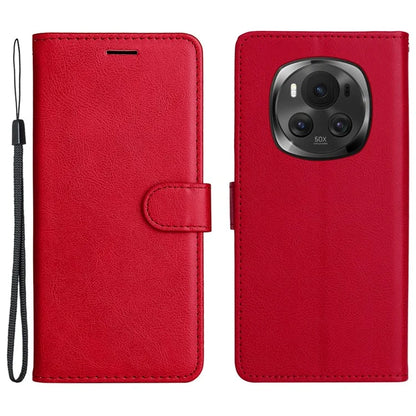 KT Leather Series-2 for Honor Magic6 5G Wallet Phone Case Solid Color Leather Flip Cover