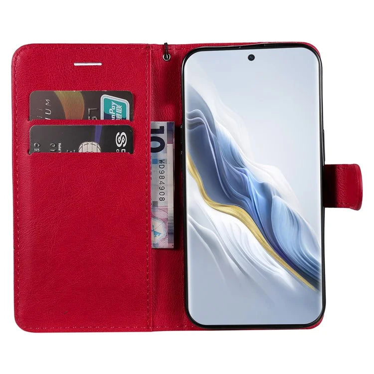 KT Leather Series-2 for Honor Magic6 5G Wallet Phone Case Solid Color Leather Flip Cover
