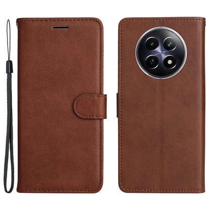KT Leather Series-2 for Realme 12 5G Case Adjustable Stand Solid Color Phone Protective Shell