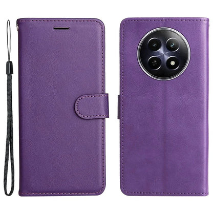KT Leather Series-2 for Realme 12 5G Case Adjustable Stand Solid Color Phone Protective Shell