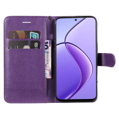 KT Leather Series-2 for Realme 12 5G Case Adjustable Stand Solid Color Phone Protective Shell