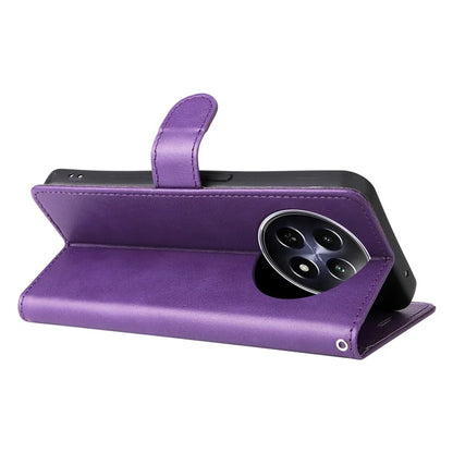 KT Leather Series-2 for Realme 12 5G Case Adjustable Stand Solid Color Phone Protective Shell