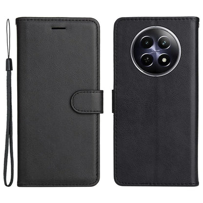 KT Leather Series-2 for Realme 12 5G Case Adjustable Stand Solid Color Phone Protective Shell