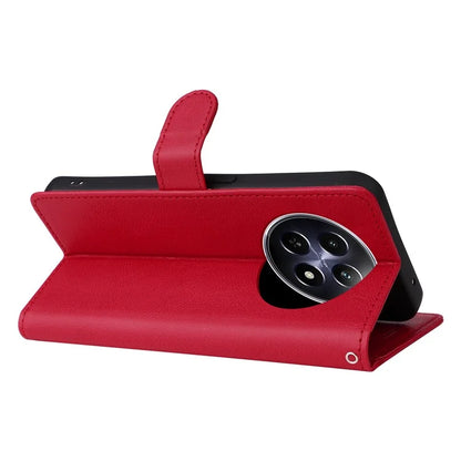 KT Leather Series-2 for Realme 12 5G Case Adjustable Stand Solid Color Phone Protective Shell