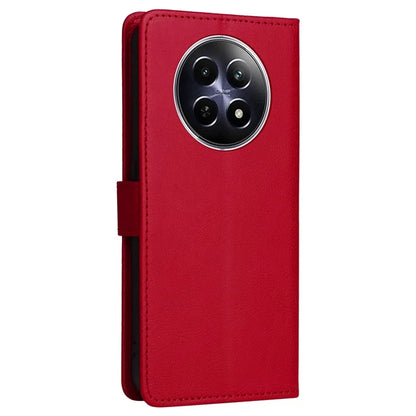KT Leather Series-2 for Realme 12 5G Case Adjustable Stand Solid Color Phone Protective Shell