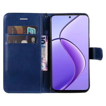 KT Leather Series-2 for Realme 12 5G Case Adjustable Stand Solid Color Phone Protective Shell