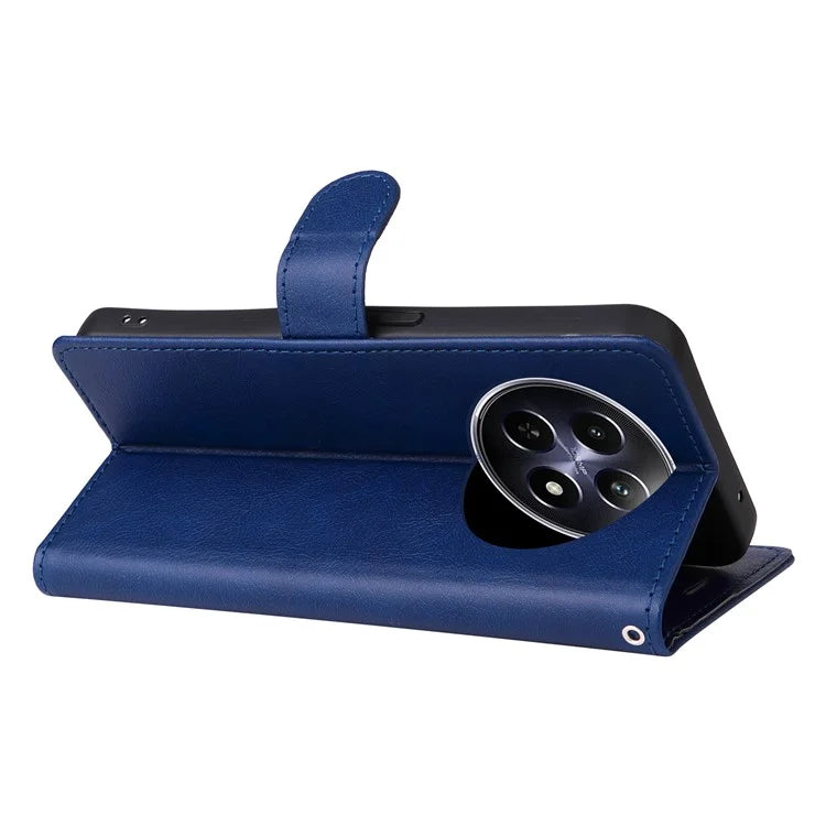 KT Leather Series-2 for Realme 12 5G Case Adjustable Stand Solid Color Phone Protective Shell