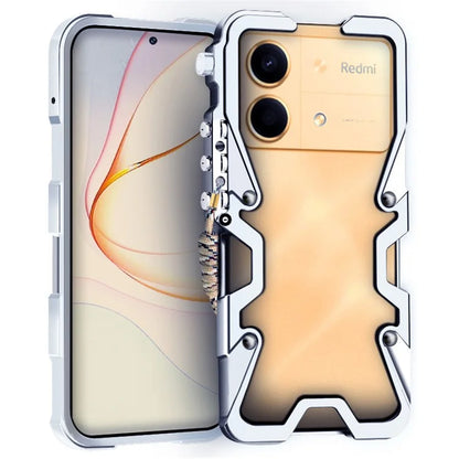 For Xiaomi Poco X6 Neo 5G Case Mechanical Arm Aluminium Alloy Super Tough Phone Cover