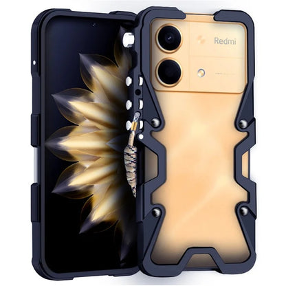 For Xiaomi Poco X6 Neo 5G Case Mechanical Arm Aluminium Alloy Super Tough Phone Cover