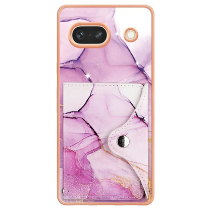YB Leather Coating Series-9 for Google Pixel 7a Case IMD Pattern Leather+TPU Multifunctional Shell Cover