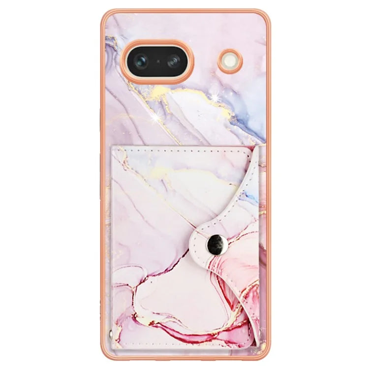 YB Leather Coating Series-9 for Google Pixel 7a Case IMD Pattern Leather+TPU Multifunctional Shell Cover