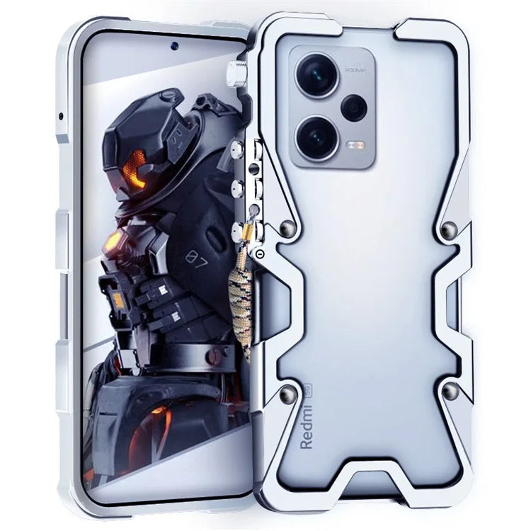 For Xiaomi Redmi Note 12 Pro+ 5G Case Aluminium Alloy Phone Guard Cover Mechanical Arm