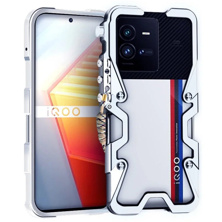 For vivo iQOO 9 / 9 Pro / 10 5G / 10 Pro 5G Case Aluminium Alloy Tough Armour Phone Cover