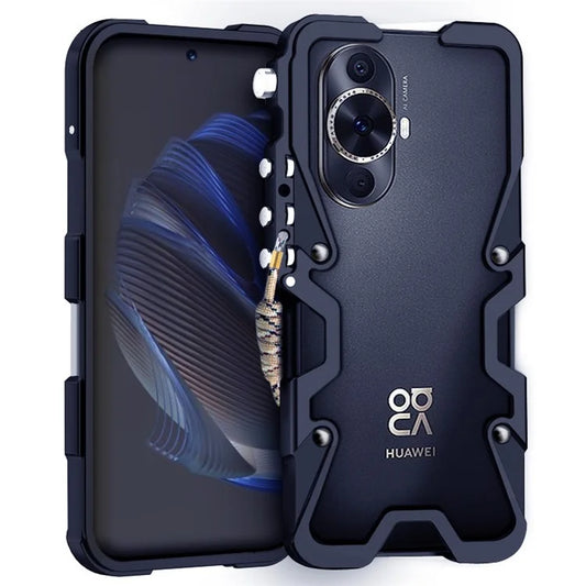 For Huawei nova 12s 4G / nova 11 / nova 12 Lite 4G Aluminium Alloy Phone Case Mechanical Arm Hollow Protective Cover