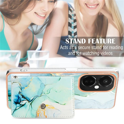 YB Leather Coating Series-9 for OnePlus Nord CE 3 Lite 5G / Nord N30 5G Kickstand Leather+TPU Phone Cover