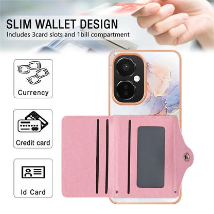 YB Leather Coating Series-9 for OnePlus Nord CE 3 Lite 5G / Nord N30 5G Kickstand Leather+TPU Phone Cover
