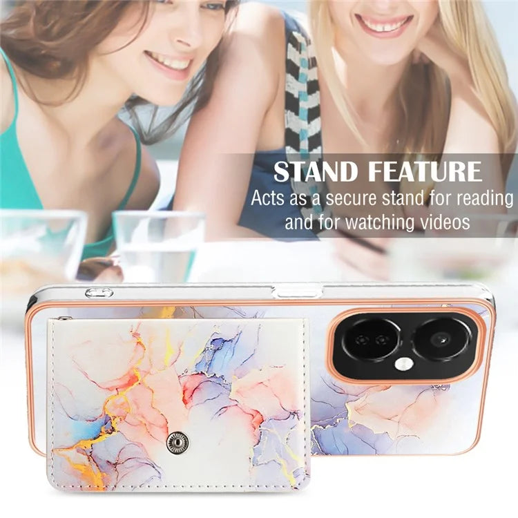 YB Leather Coating Series-9 for OnePlus Nord CE 3 Lite 5G / Nord N30 5G Kickstand Leather+TPU Phone Cover