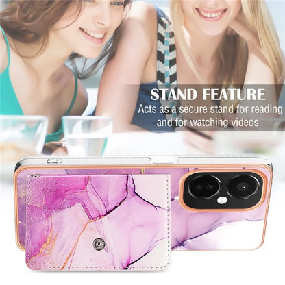 YB Leather Coating Series-9 for OnePlus Nord CE 3 Lite 5G / Nord N30 5G Kickstand Leather+TPU Phone Cover