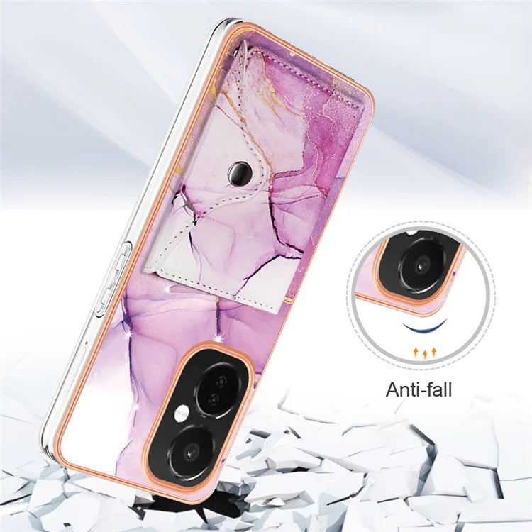 YB Leather Coating Series-9 for OnePlus Nord CE 3 Lite 5G / Nord N30 5G Kickstand Leather+TPU Phone Cover
