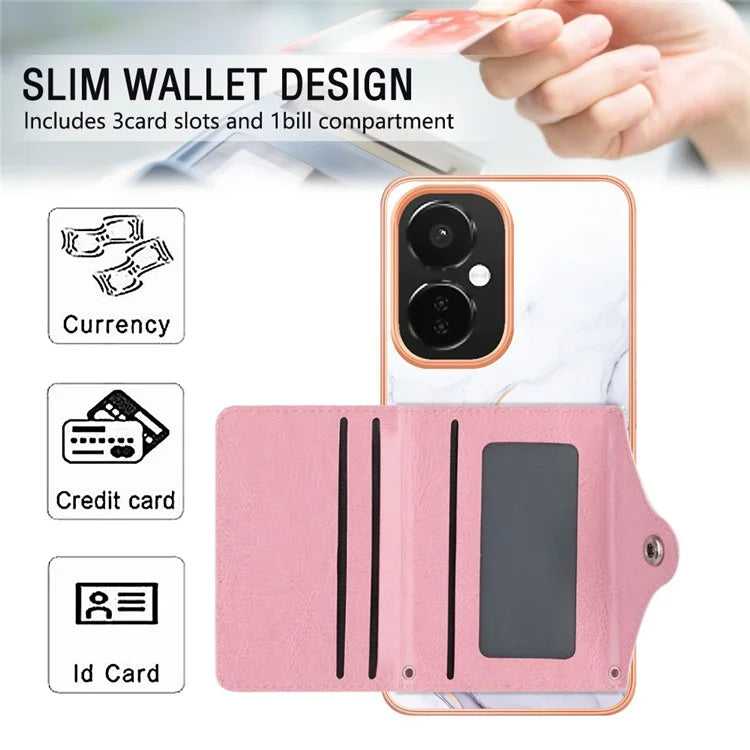 YB Leather Coating Series-9 for OnePlus Nord CE 3 Lite 5G / Nord N30 5G Kickstand Leather+TPU Phone Cover