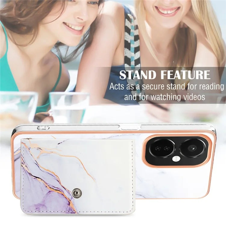 YB Leather Coating Series-9 for OnePlus Nord CE 3 Lite 5G / Nord N30 5G Kickstand Leather+TPU Phone Cover