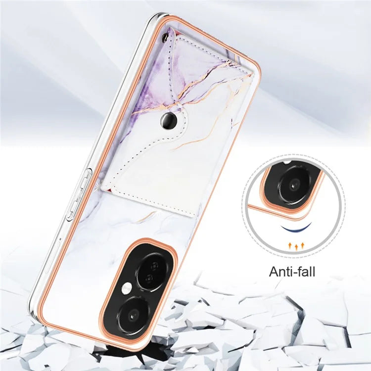 YB Leather Coating Series-9 for OnePlus Nord CE 3 Lite 5G / Nord N30 5G Kickstand Leather+TPU Phone Cover