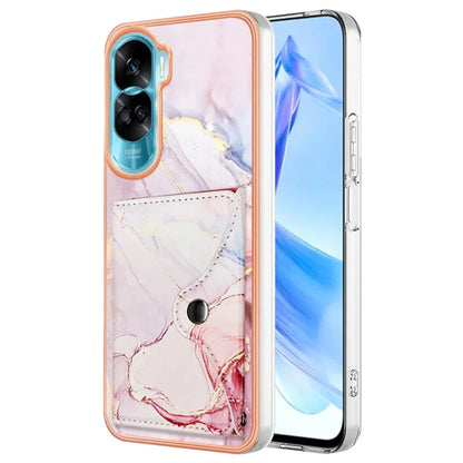 YB Leather Coating Series-9 for Honor 90 Lite 5G / X50i 5G Case Card Slot Kickstand PU+TPU IMD Phone Cover