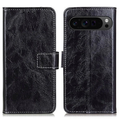 For Google Pixel 9 Pro XL Case Retro Style PU Leather+TPU Shockproof Phone Shell