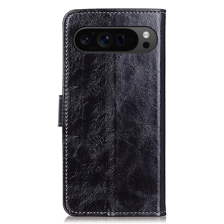 For Google Pixel 9 Pro XL Case Retro Style PU Leather+TPU Shockproof Phone Shell