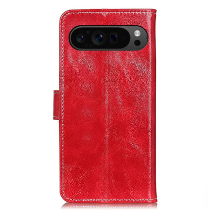 For Google Pixel 9 Pro XL Case Retro Style PU Leather+TPU Shockproof Phone Shell