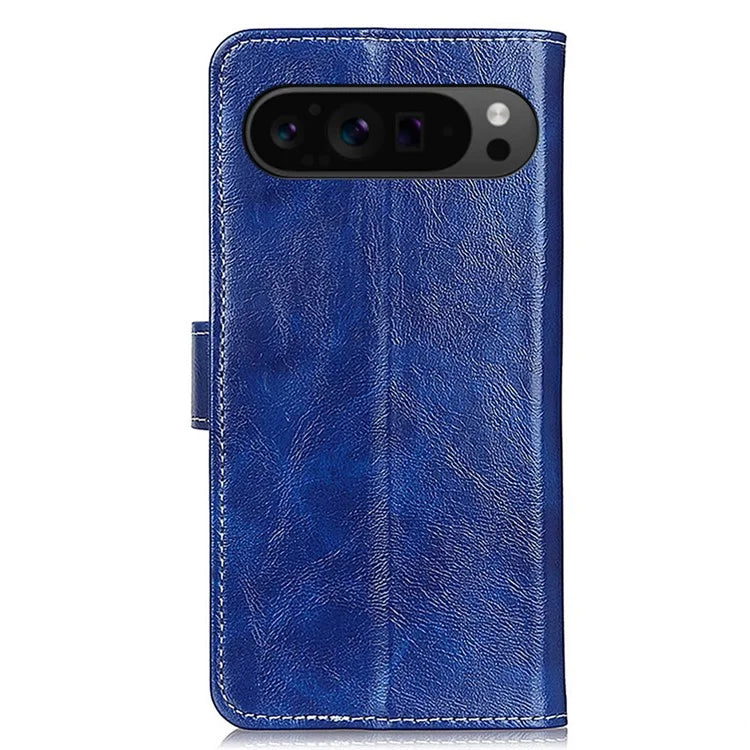 For Google Pixel 9 Pro XL Case Retro Style PU Leather+TPU Shockproof Phone Shell