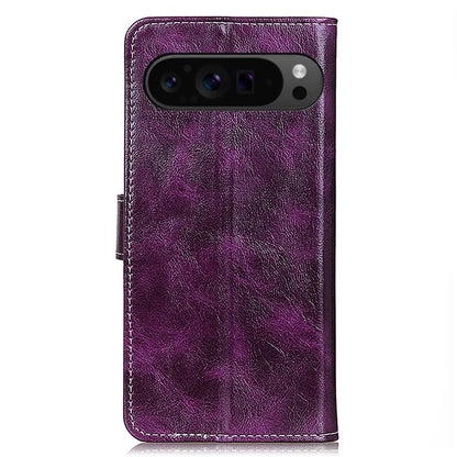 For Google Pixel 9 Pro XL Case Retro Style PU Leather+TPU Shockproof Phone Shell